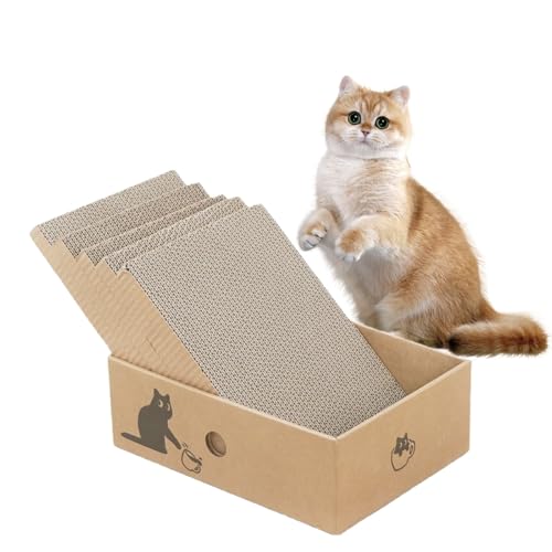 Cat Scratching Board Cats Scratching Pad with Box Reversible Cat Scratcher