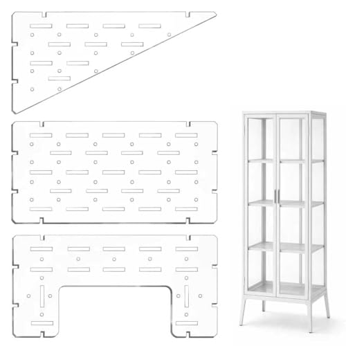 Acrylic Shelves Compatible with IKEA Milsbo Tall Greenhouse Cabinet, Clear Acrylic Plant Corner Shelves 3 Pack