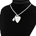 BEKECH Singer Fans Gift Guitar Pick Necklace Just Be Yourself There Is No One Better Guitar Lover Necklace Fans Gift (silver)