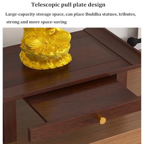 Autel bouddhiste de temple chinois avec tiroir table d'offrande - 3