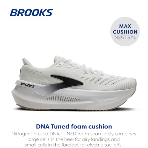 Brooks Men’s Glycerin Max 2 Neutral Running & Walking Shoe - White/Black/Chateau Gray - 10.5 Medium - image 2