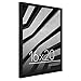 Americanflat 16x20 Picture Frame with Polished Plexiglass - Streamline Collection - Thin Border Picture Frame for Wall Display - Hanging Hardware Included - Black