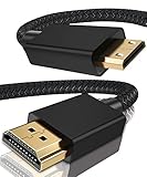 Cable Mini HDMI con todas las funciones para conectar dispositivos digitales a un televisor o pantalla HDMI con puertos HDMI de tamaño completo.