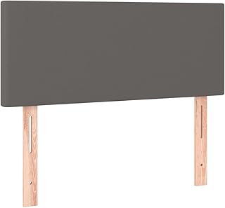 VidaXL Headboard Bedroom Furniture Accessory Single Bed Frame Headboard Interior Grey 80 x 5 x 78/88 cm Faux Leather
