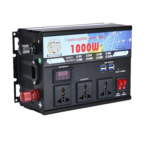 Onduleur UPS anti panne de courant 1000W à triple prise AC