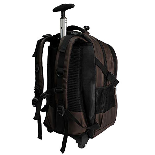 Mochila Para Notebook Anatômica Com Rodas Adulta Unissex (Marrom)