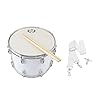 FUNFANG Marching Snare Drum, Maple Wood, White, 14 inch, Professional, Clear Sound, Includes Drum Key, 2 Drum Sticks, Adjustable Strap #2