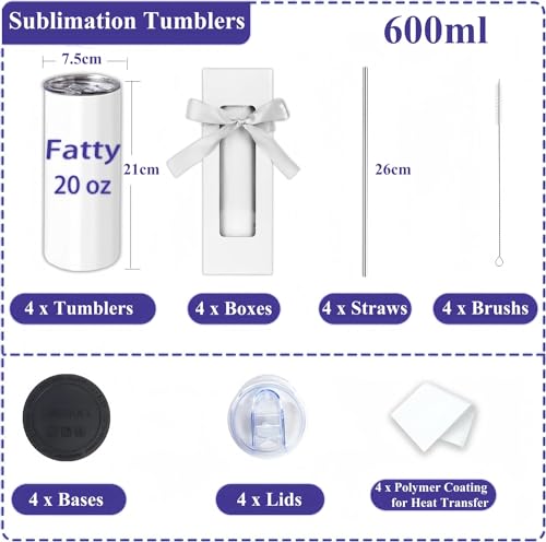 LATERN 4Pcs Straight Sublimation Tumblers - Image 4