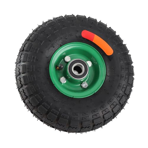 aqxreight Neumático para Carro de Herramientas de 10,5 Pulgadas con Rodamientos 6204-2RS Rueda Inflable de Goma Resistente para Carros Utilitarios, Carretillas de Mano y Uso Industrial Neumático de