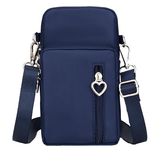 Bolsas transversais pequenas para mulheres, mini bolsas de celular carteiras de pulso bolsa de ombro bolsa de braço bolsa de viagem para mulheres e homens, A - azul-escuro, Medium