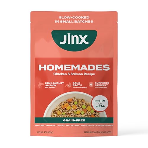 Jinx Wet Dog Food Topper, Mix with Dry Dog Food, Made with Real Salmon &...