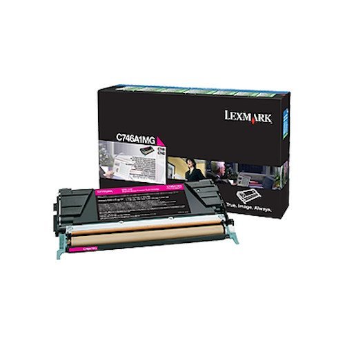 Toner Lexmark C746A1MG magenta original pour imprimante laser C746