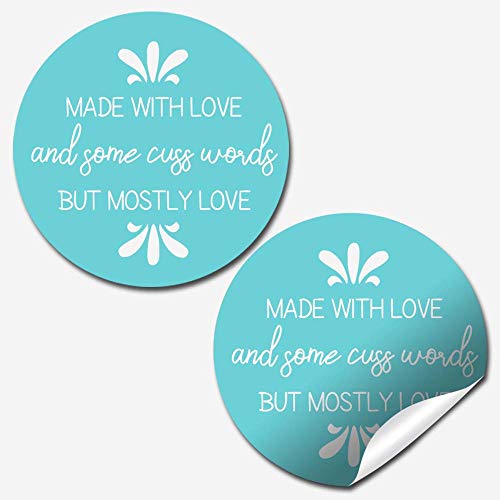 Étiquettes autocollantes Thank You AmandaCreation lot de 60 stickers ronds de 3,8 cm pour enveloppe