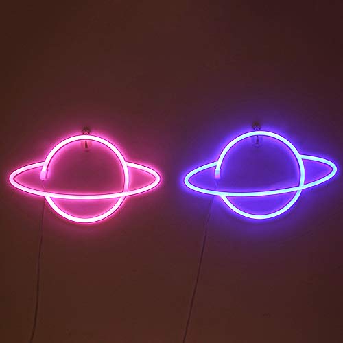 Image of LED Neon Light Sign Moon Star Heart Night Light for Kids' Bedroom Wall Art Romantic Christmas Birthday Gift