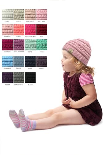 ScarvesMe Toddler Children Kids Girl Boy Ribbed Knit Winter Hat Beanie hat Cap Ages 2-73