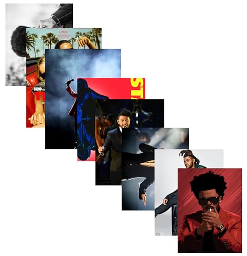 Image of Paper The Weeknd Poster Set Of 8 A4 12X8 Inch - Music Posters For Wall - Music Album Posters - Music Wall Sticker - Music Related Gifts - Wall Collage Kit Pinterest Aesthetics - Music Wall Decor