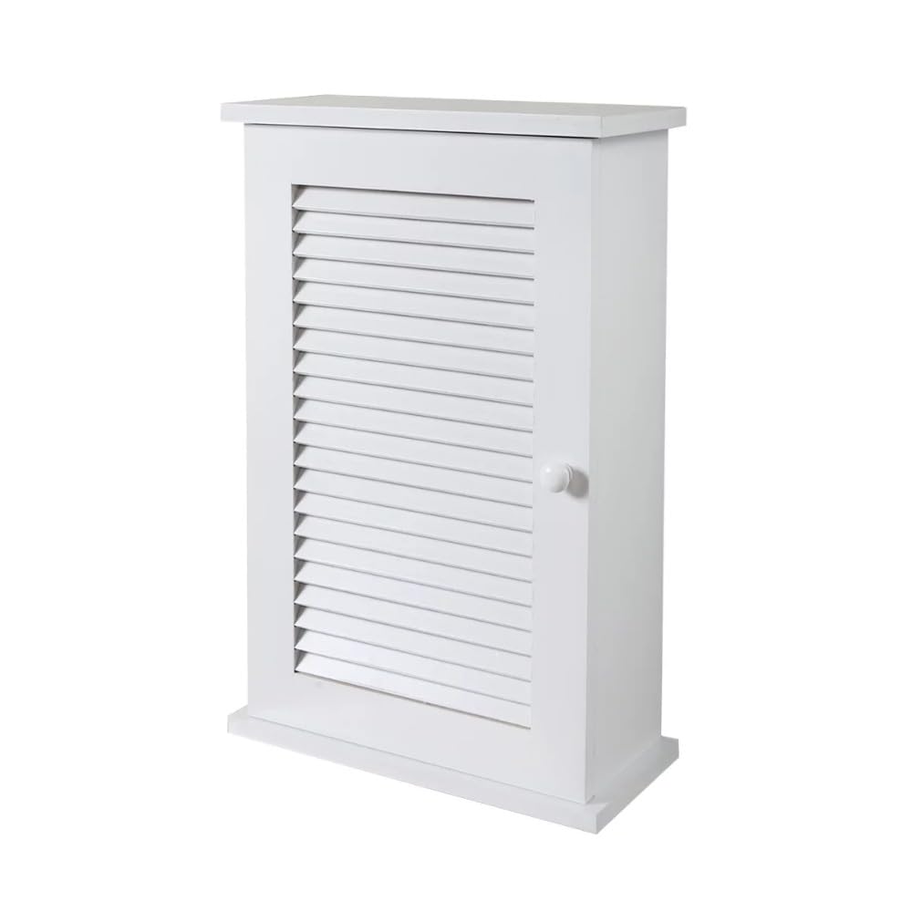 Mobiletto portaoggetti per il bagno Armadietto da parete for cucina, anta singola, ripiano regolabile a 3 livelli, armadietto for medicinali, organizer for il bagno Armadietti portamedicinali