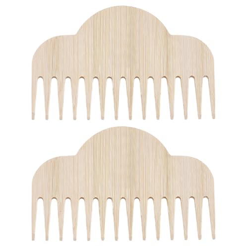 Brosse à franges macramé en bois pour démêler les nœuds de corde en coton et poils