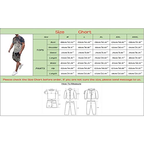 Conjunto de pantalones cortos y manga corta 3D para hombre Generisch 5