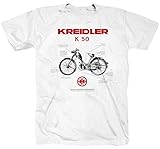 im Siebdruck veredeltes Shirt K50 IWL Simson S51 RT AWO ETZ TS SR59 Berliner Roller MZ DDR Mofa Moped Polo T-Shirt Shirt L