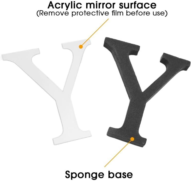 الحصري - ملصقات حائط من الاكريليك بتصميم مراة مكونة من 26 حرفً... - view 4