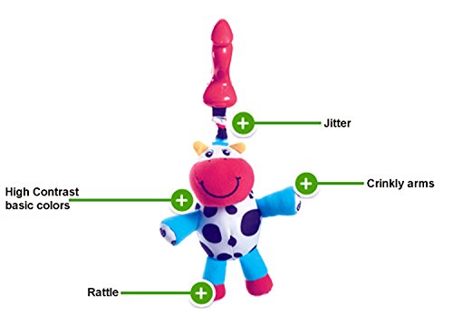 Tiny Love Smarts Clip On Toy, Chloe Cow #TOP3