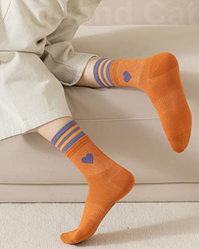 Image of IIG Women's Fashion Cute Cotton Socks Novelty Funny Above Ankle Crew Socks Holiday Gifts for Women 4 /5 Pairs