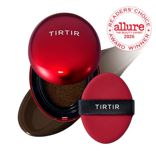 Image of [*Mini Size*] TIRTIR Mask Fit Red Cushion Foundation | Full coverage, Weightless, Skin fit, Satin Glow Finish, Korean Makeup, beauty, Tattoo cover up, Buildable (#55N Espresso, 0.15 Fl Oz)