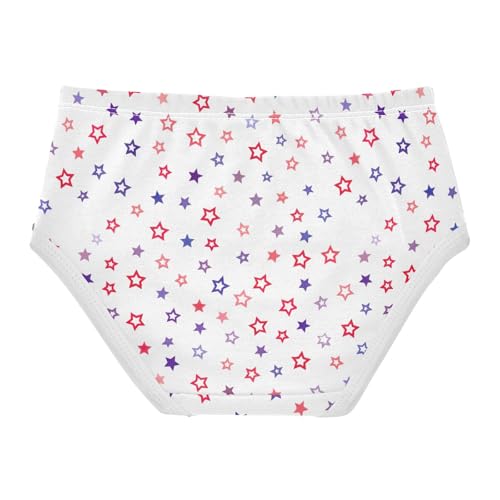 Joisal Pattern Toddlers Underwear Floral 2t Cotton Girl Panties Cute Red Blue Stars White Undies Kids Briefs2