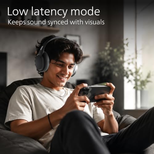 Image of PHILIPS TAH4050 Wireless Bluetooth Headphones with Mic, 40mm Dynamic Drivers, Bluetooth 6.0, Up to 30H Playtime, Dual Device Pairing, USB-C Fast Charging, AUX Support, Over-Ear Headset, Black
