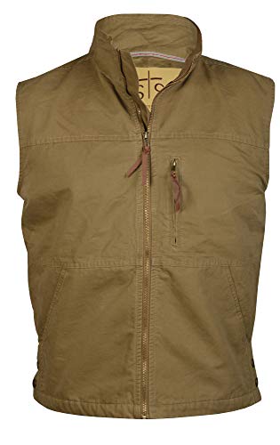 STS Ranchwear Western Vest Mens Sundance Front Zip 3XL Khaki STS8364