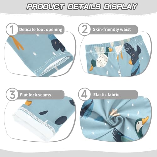 Toddler Girls Leggings Printed Yoga Pants Leggings Flying and Swimming Ducks for Kids3