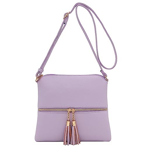 Image of DELUXITY Lightweight Medium Crossbody Bag with Tassel | Lightweight