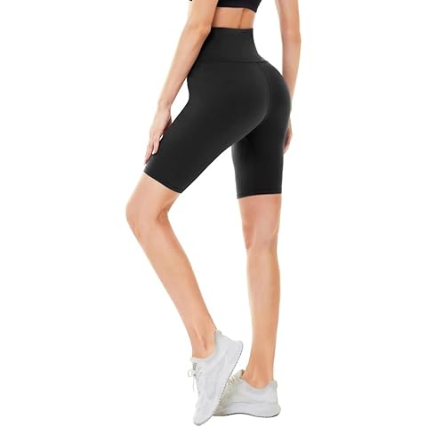 CAMPSNAIL 4 Pack Biker Shorts for Women High Waist - 5"/8" Tummy Control Soft Athletic Yoga Workout Running Gym Shorts Cover