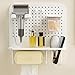 predolo Bathroom Storage Shelf Bathroom Tissue Box Display Board Multipurpose Wall Mounted Hole Board Storage Rack for Garage Tools