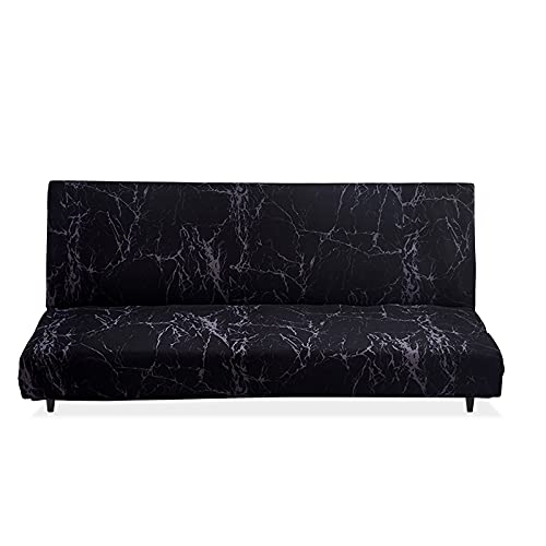 VanderHOME Sofabezug, Stretch-Sofaschutzbezug, Sofabezug ohne Armlehnen, Schlafsofabezug, geeignet für Klappschlafsofa ohne Armlehnen,Mármol Negro 1 Stück Cover