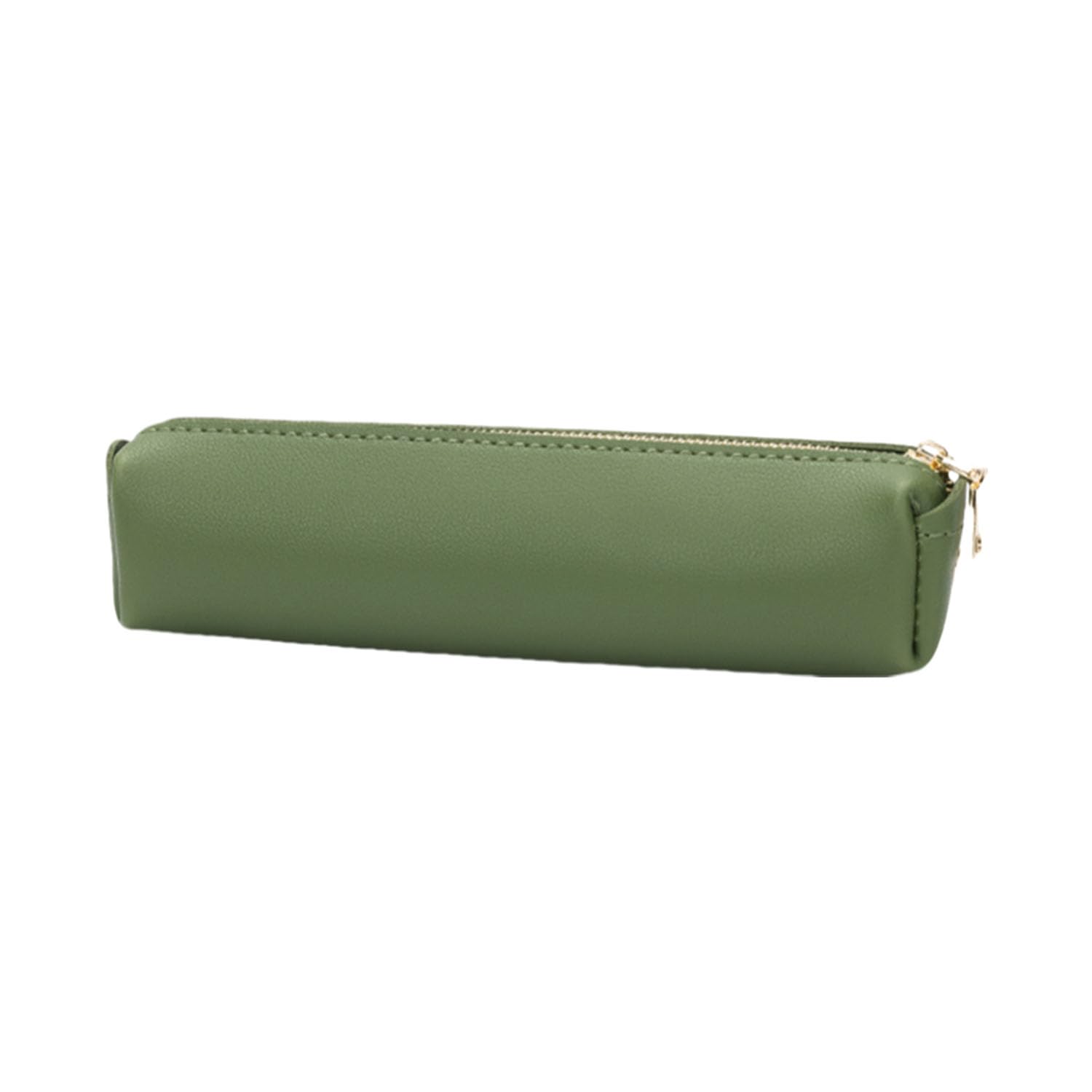 YONBEN School Faux Leather Pencil Case Student Texture Ins Simple (Green,Faux Leather)