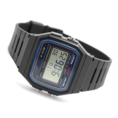 CLOUDWOOD Digital Vintage Square Black Dial Unisex Wrist Watch for Men & Women -W71 - Image 3