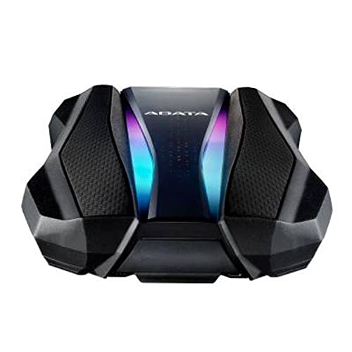 Adata Hd770G 1Tb Rgb Usb 3.2 Ip68 Waterproof Dropproof Dustproof External Portable Hdd Black (Ahd770G-1Tu32G1-Cbk) #TOP5