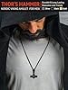 FaithHeart Mens Viking Jewellery Vintage Thors Hammer Necklaces Black Plated Mjolnir Stainless Steel Pendant Lucky Vikings Charm Norse Mythology Gifts for Father Husband #3