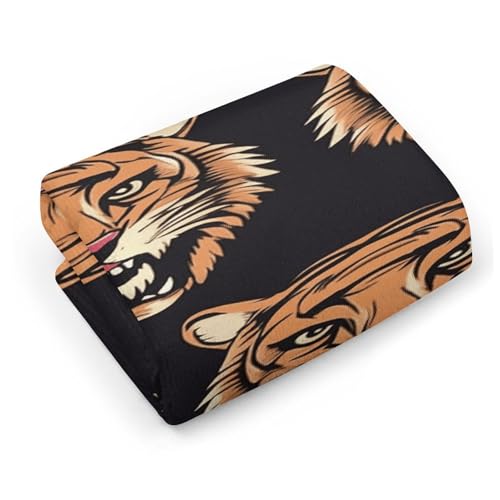 Serviettes de bain douces en microfibre de qualité supérieure tigre