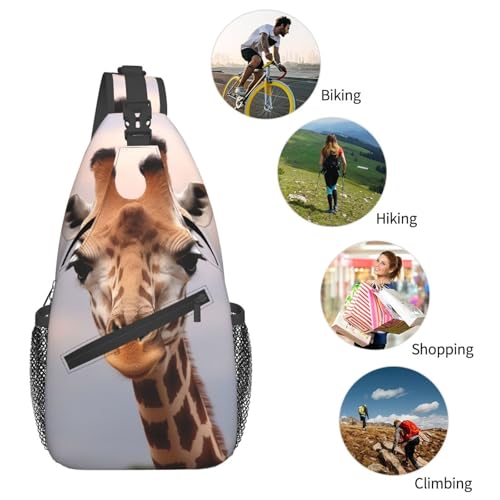 Bolso tipo Sling para Hombre y Mujer con diseño de jirafa miniatura 5