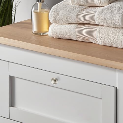 Image of Ravinte 20 Pack 1-1 /4 Inch Diameter Kitchen Cabinet Knobs Brushed Nickel Dresser Knobs Round Solid Cabinet Drawer Pulls for Kitchen Cupboard Hardware