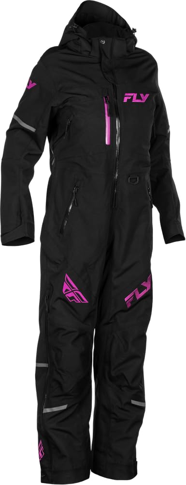 Fly Racinig Women's Cobalt Monosuit Snow Suit (Black/Fuschia (Shell), X-Small)