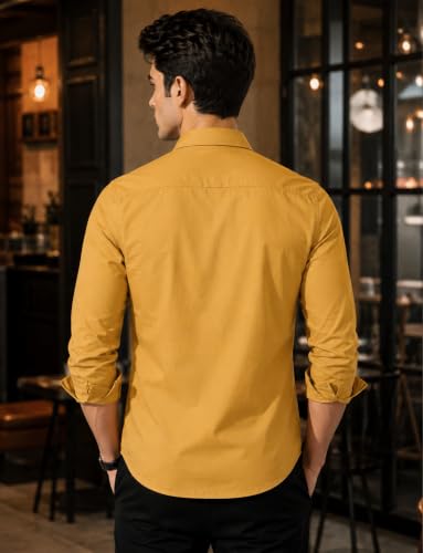 Image of Men's Double Flap Pocket | Regular Fit | Solid Spread Collar | Versatile Everyday Office Wear Comfortable |Stylish Design | Shirt