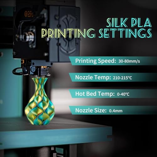 Image of FiLAMONT PLA Silk Filament 1.75mm, 3D Printer Filament, Shiny Silk 1.75 PLA Filament, 1kg(2.2Lbs) /Spool (TRI Silk RED Gold Black)