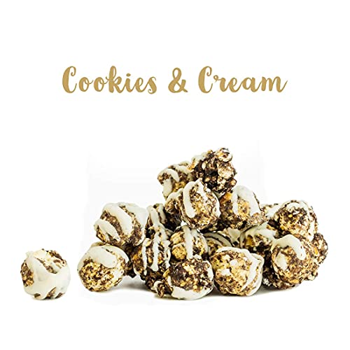 Popinsanity Gourmet Popcorn 2 Gallon Tin Overflowing W/3 Most Popular Popped Popcorn Flavors: Sweet N' Salty, Cookies N' Cream, Candy Caramel Chocolate Drizzle, Prime Bucket Gift Box Set. 25 People #TOP4