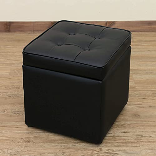 CORO　収納スツール　ブラック Amazon｜CORO 収納スツール 一人用 オットマン ブラック HSW
