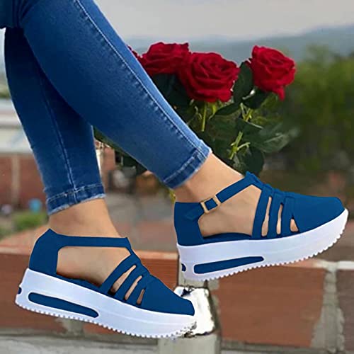 Womens Wedges Fisherman Sandals,Nevera Summer Comfy Ankle Strap Hollow Shoes Causal Wide Fit Sandal Outdoor Shoes #TOP1