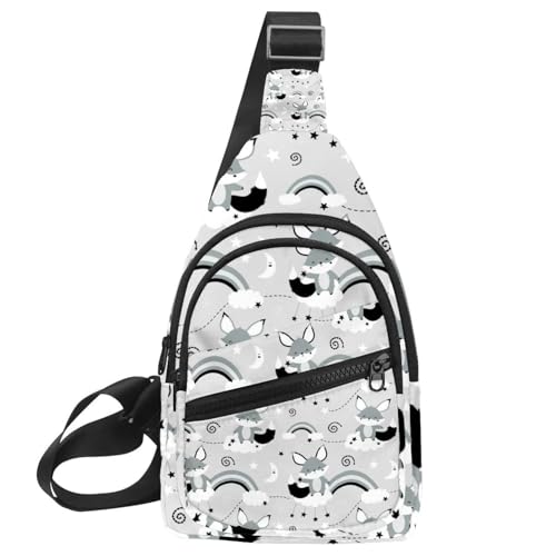 Sac de poitrine pour femme étanche et léger, sac à dos sling à motif fruits